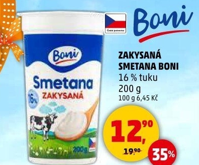 Smetana zakysaná Boni 16%