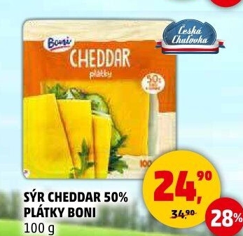 Sýr Cheddar 50% Boni