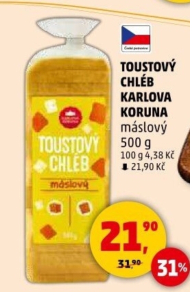 Toustový chléb Karlova Koruna