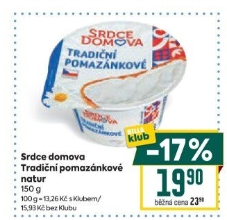 Tradiční pomazánkové Srdce Domova