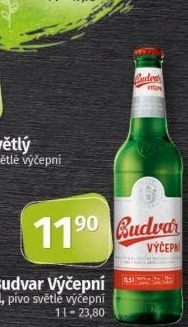 Pivo světlé výčepní Budweiser Budvar