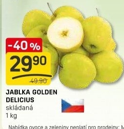 Jablka Golden Delicious
