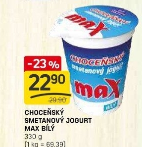 Jogurt smetanový max bílý Choceňský