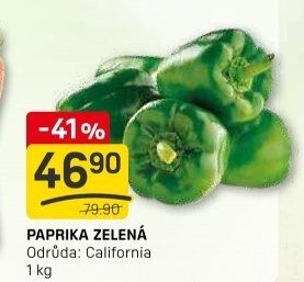 Paprika zelená