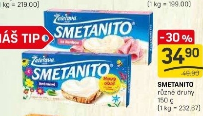 Sýr tavený Smetanito Želetava