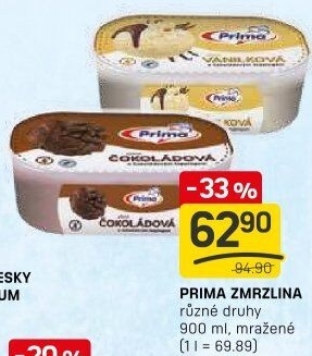 Zmrzlina ve vaničce Prima