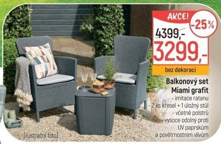 Balkonový set Miami grafit Keter