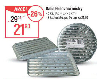 Grilovací tácky Balis