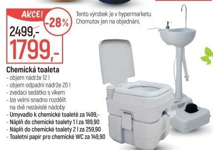 Přenosná toaleta Calter