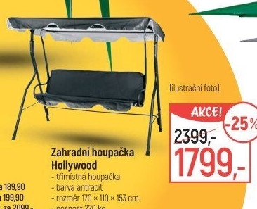 Zahradní houpačka Hollywood