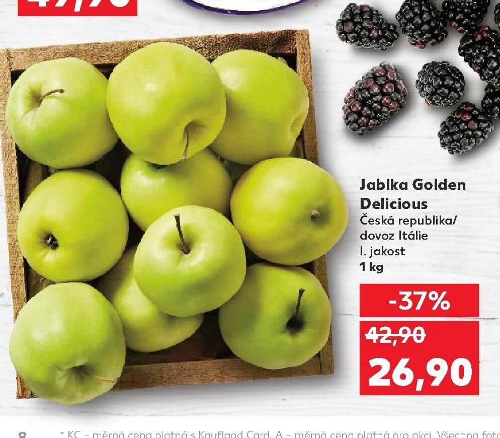 Jablka Golden Delicious