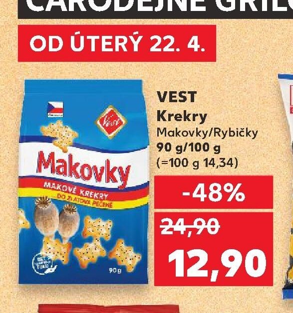 VEST Krekry Makovky/Rybičky