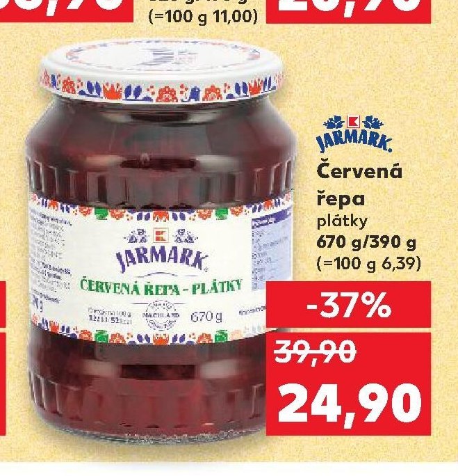 JARMARK Červená řepa plátky