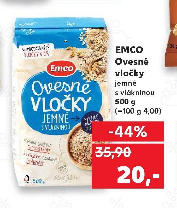 EMCO Ovesné vločky jemné s vlákninou 500 g