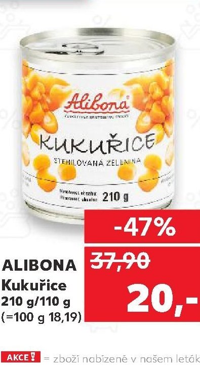 ALIBONA Kukuřice 210 g/110 g