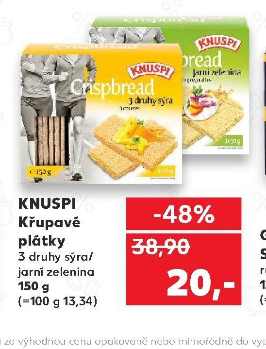 KNUSPI Křupavé plátky 3 druhy sýra/jarní zelenina 150 g