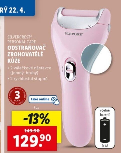 Odstraňovač zrohovatělé kůže SilverCrest