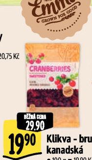 Brusinky klikvy sušené Emma