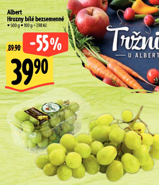 Hrozny bílé bezsemenné Albert