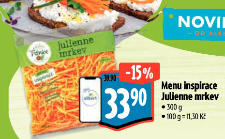 Mrkev Julienne Menu inspirace Albert