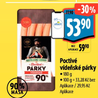 Párky vídeňské poctivé Kostelecké uzeniny