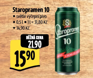 Pivo světlé výčepní 10° Staropramen
