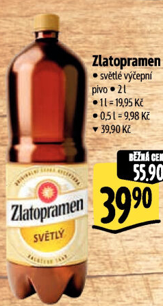 Pivo světlé výčepní 10° Zlatopramen