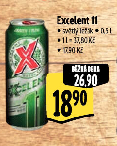 Pivo světlý ležák 11° Excelent