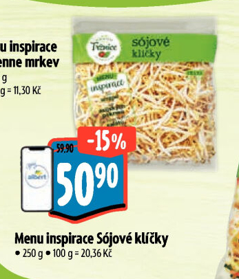 Sójové klíčky Menu inspirace Albert