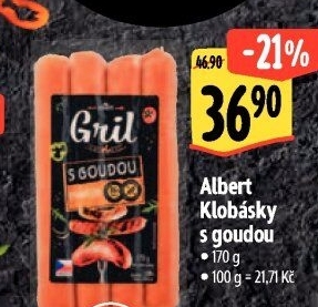 Klobása s goudou Albert Gril