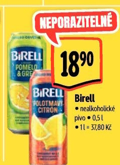 Nealkoholické pivo ochucené Birell