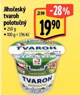 Tvaroh polotučný Jihočeský Madeta
