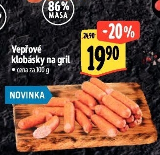 Vepřové klobásky na gril