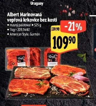 Albert Marinovaná vepřová krkovice bez kosti