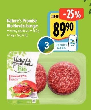 Nature's Promise Bio Hovězí burger