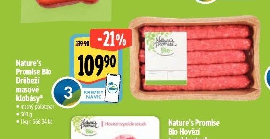 Nature's Promise Bio Drůbeží masové klobásy