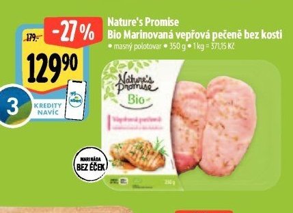 Nature's Promise Bio Marinovaná vepřová pečeně bez kosti
