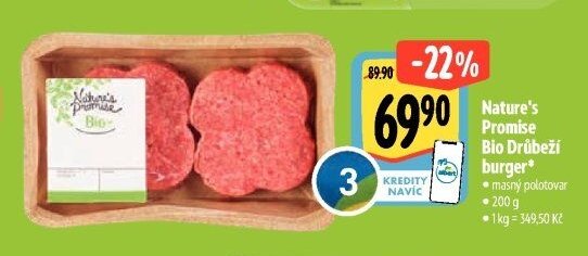 Nature's Promise Bio Drůbeží burger