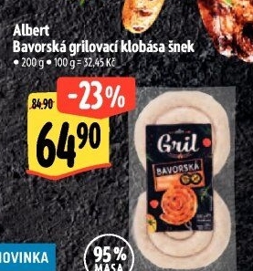 Bavorská klobása šnek Albert Gril