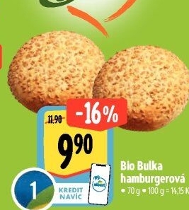 Bulka na hamburger bio
