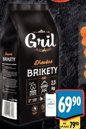 Dřevěné brikety Albert Gril