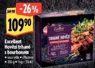 Hovězí trhané maso bourbon Sous vide Albert Excellent