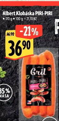 Klobása Piri-Piri Albert Gril