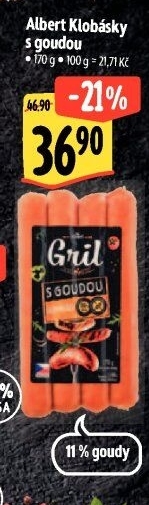 Klobása s goudou Albert Gril