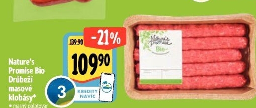 Klobásy masové drůbeží Bio Nature'