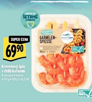 Krevetový špíz s kořením Deutsche See