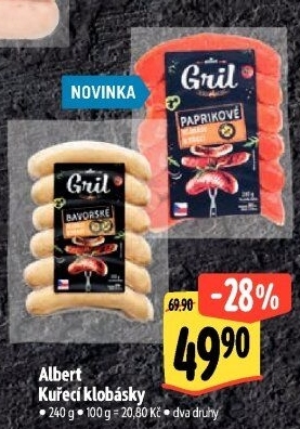 Kuřecí klobása Albert Gril