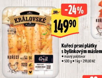 Kuřecí prsní plátky marinované královské Premium Albert