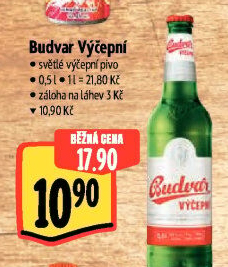 Pivo světlé výčepní Budweiser Budvar
