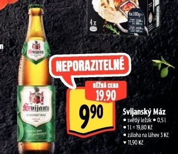 Pivo světlý ležák 11° Svijanský Máz Svijany